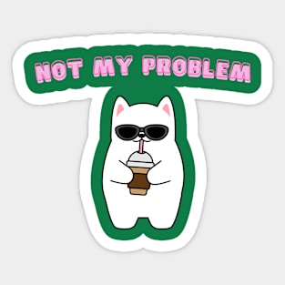 Swag Cat Typographic Sticker